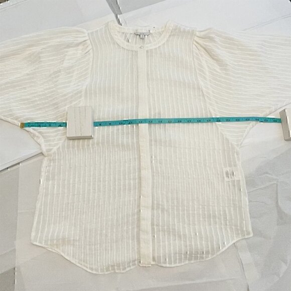 Joie Rashelda Sheer Striped Blouse - Picture 13 of 16